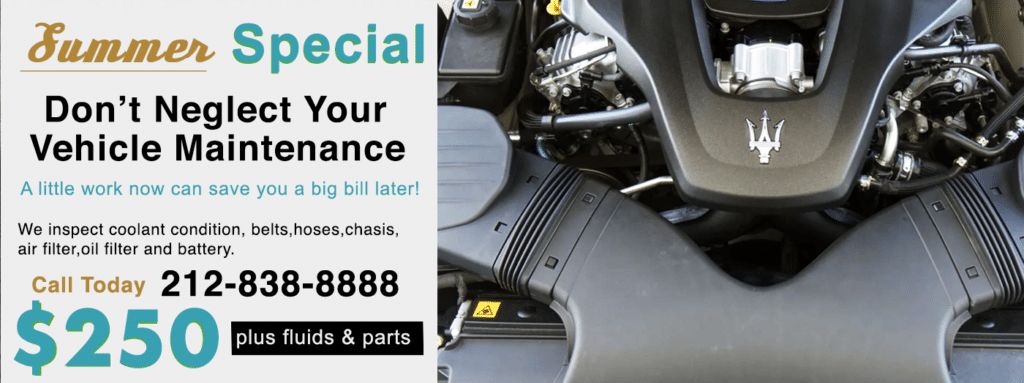 Maserati Repair NYC is part of the Manhattan Auto Repair Group. Our expert Maserati mechanics can do anything the Maserati dealer can do and more. Maserati-Repair-NyC is the #1 Maserati dealer alternative for Maserati service, maintenance and repair in NYC, Manhattan and the tri-state area.